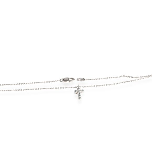 My Story Topaz Small Cross Pendant 14K White Gold - Picture 2 of 2
